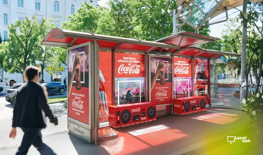 Coca-Cola Turns A Vienna Bus Shelter Into A Giant Boombox For Eurovision