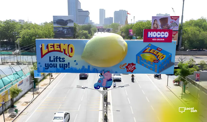 HOCCO Brings Leemo To Life With A Giant 3D Lemon Billboard | Local OOH