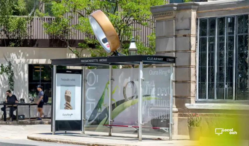 Oura Ring Takes Over London With Giant Ring Bus Shelter Activation