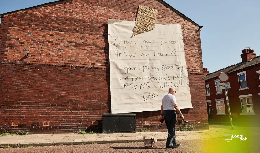 Channel 4 Turns Neighbor Drama Into Giant OOH Notes for Tip Toe