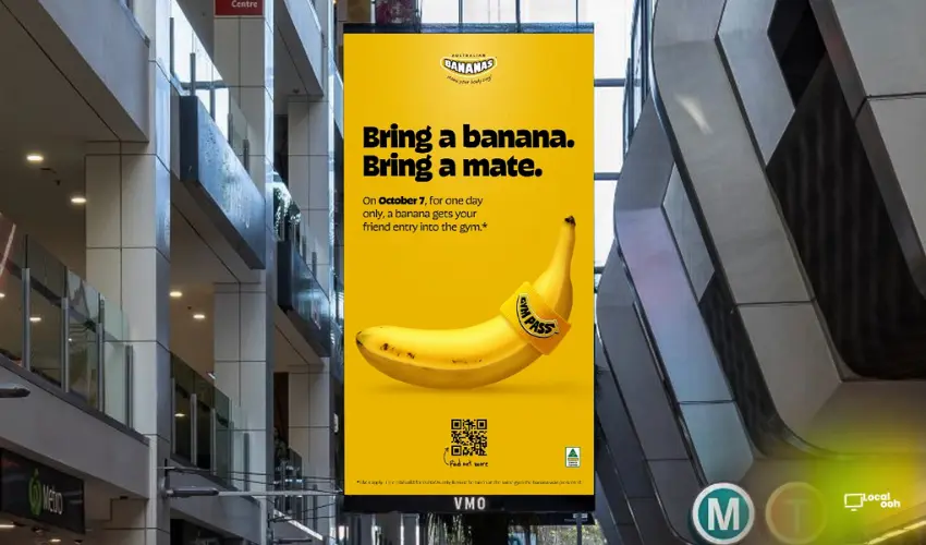 Australian Bananas Turns “Bring a banana. Bring a mate.” Into a Gym-Going OOH Push