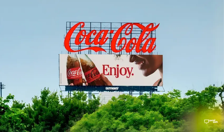 Coca-Cola Lets Iconic Brand Assets Carry the Message in Large-Format OOH