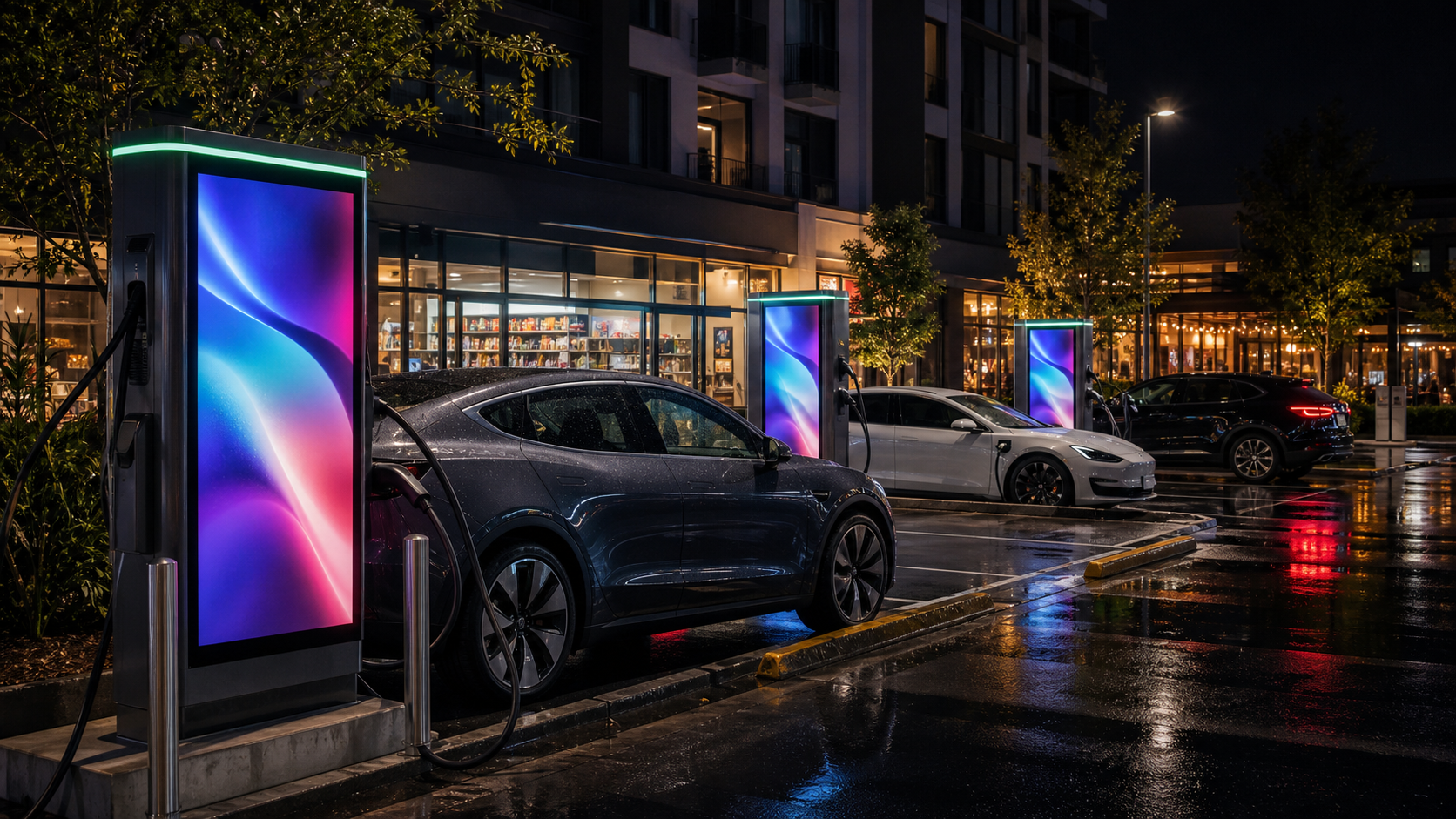 EV Charging Screens Are Becoming Neighborhood Media: What Local Brands Should Know