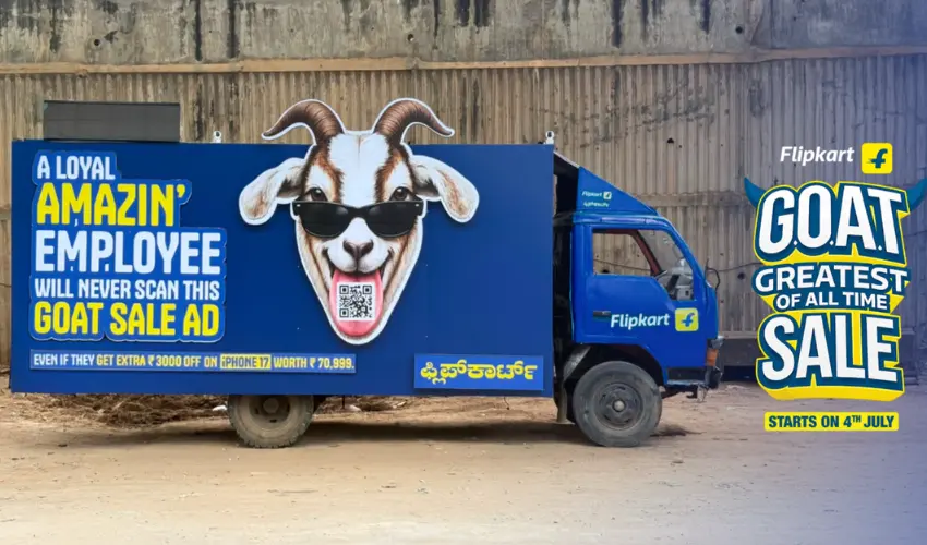 Flipkart Parks Its GOAT Sale Outside Its Biggest Rival’s Offices