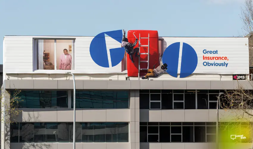 GIO Turns Its Red Safety Mat Into Real-World OOH