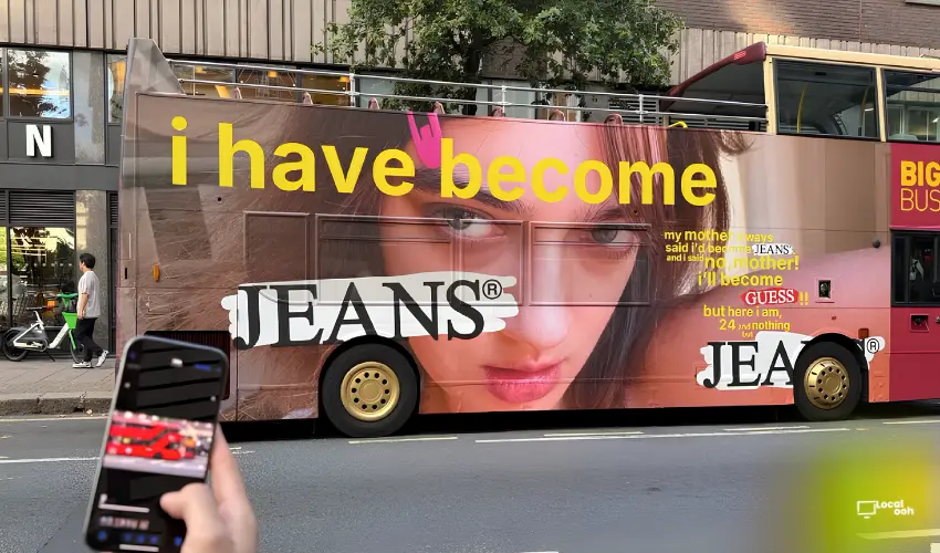 Guess Jeans Turns London Double-Decker Buses Into Moving Fashion Statements