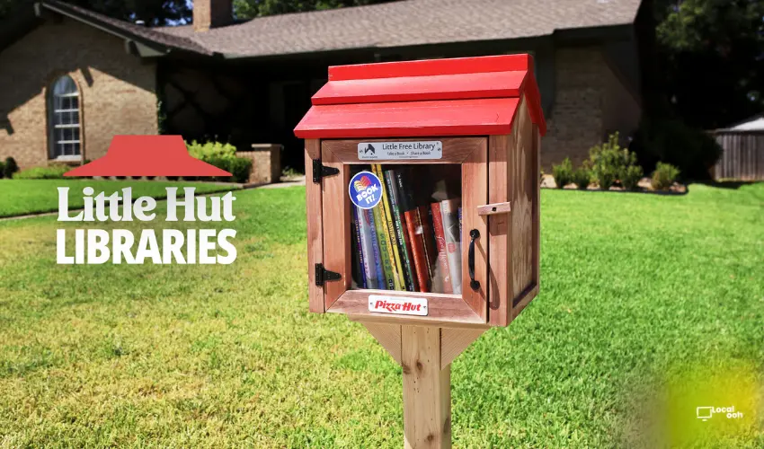 Pizza Hut Turns Its Iconic Red Roof Into “Little Hut Libraries”