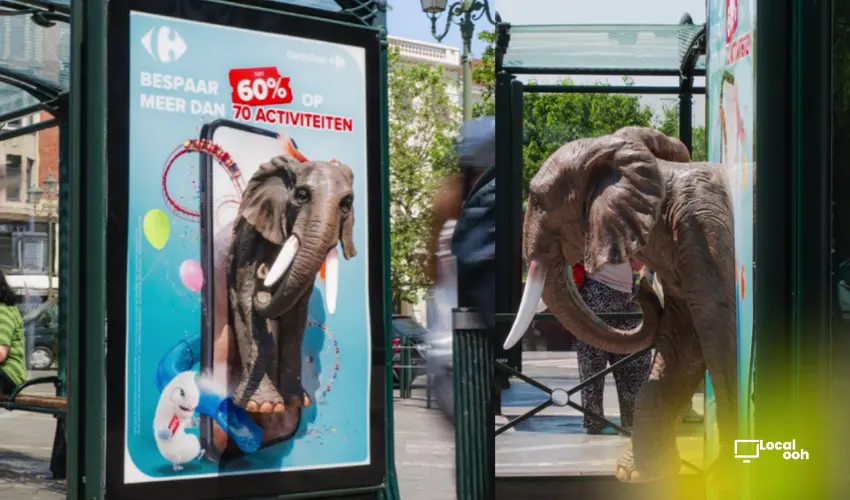 Carrefour Belgium Turns Theme Park Offers Into 3D OOH