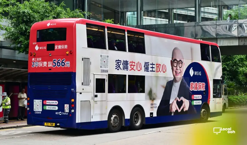MSIG Hong Kong Returns With a Second Wave of Wrapped Bus OOH