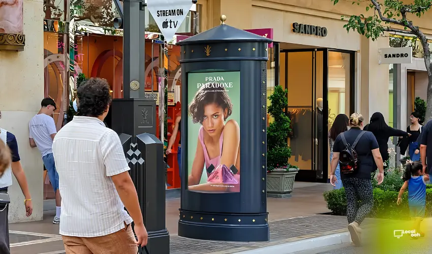 Prada Paradoxe Takes Over The Grove With a Multi-Format Beauty OOH Campaign
