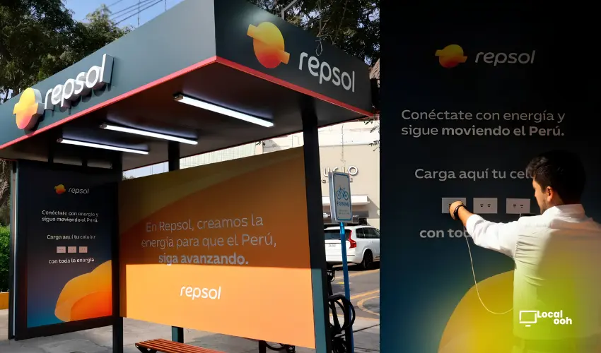 Repsol Turns Bus Shelters Into Free Phone Charging Points in Miraflores