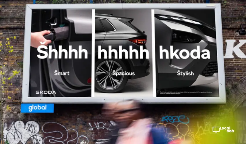 Škoda Turns Its Accent Mark Into a Playful OOH Campaign