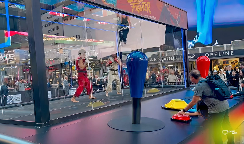 Street Fighter Brings a Live Arcade Battle to Times Square With Experiential OOH