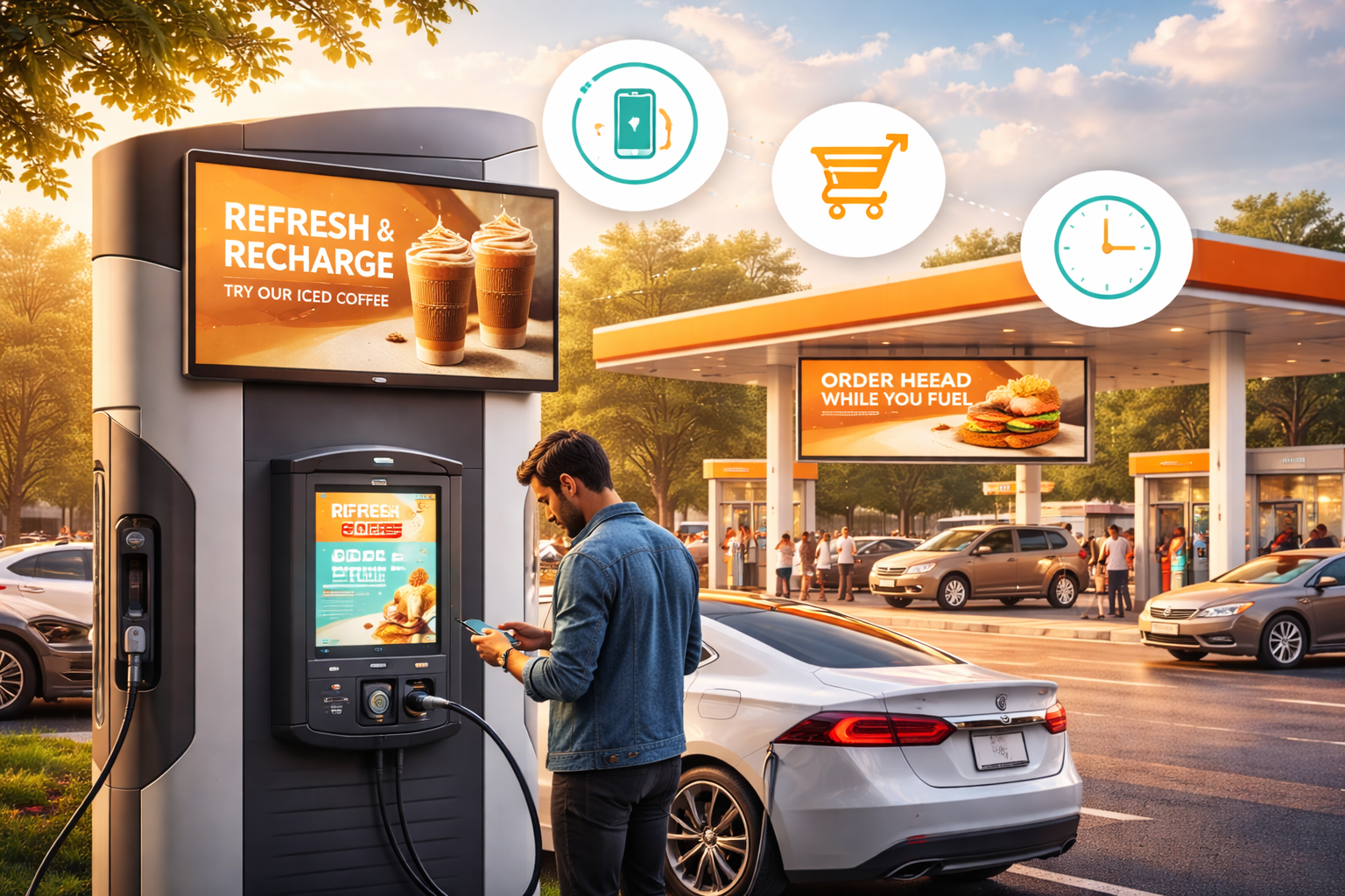 The Next New Medium: EV Charging Stations and Gas Forecourts as DOOH Networks